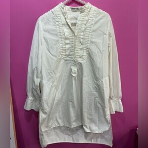 Vintage Christian Dior Cotton White Sleep Tunic Dress